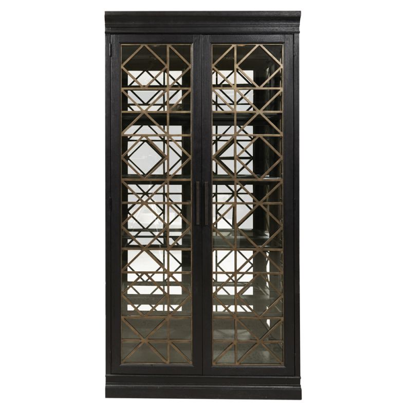 Pulaski - 4 Shelf Display Cabinet with Decorative Glass Doors - P301529