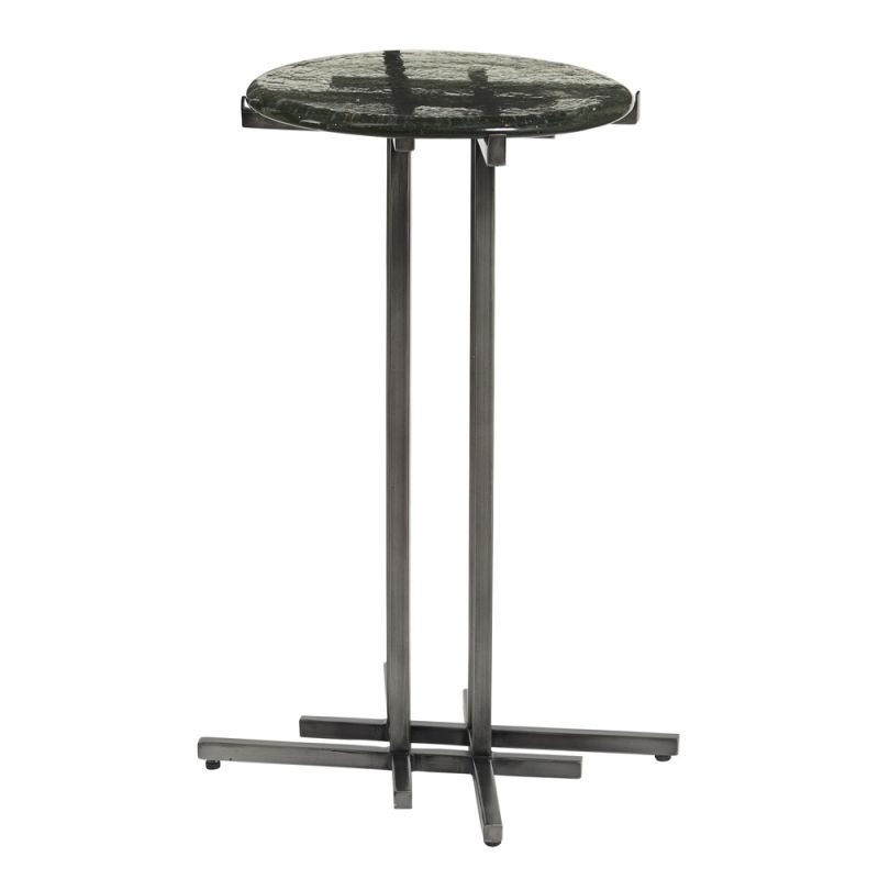 Pulaski Furniture - Glass Top Spot Table with Metal Base Pedestal - P301550