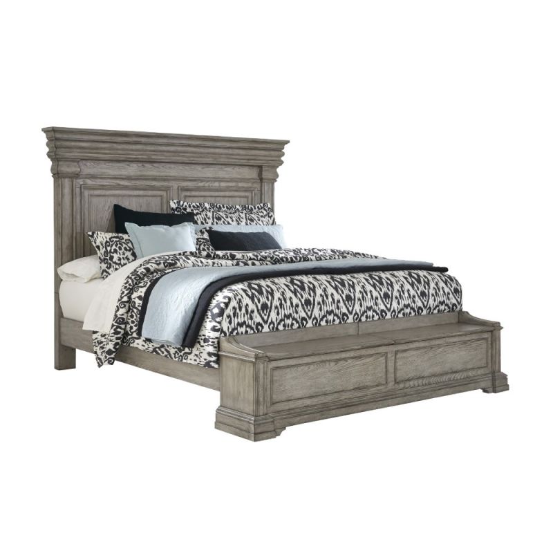 Pulaski - Madison Ridge California King Panel Bed with Blanket Chest Footboard in Heritage Taupe - P091-BR-K6