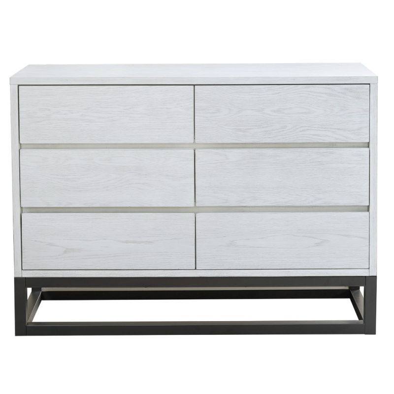 Pulaski - Modern White 6 Drawer Dresser - DS-D275-002