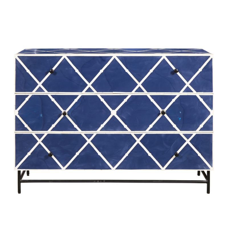 Pulaski - Navy Blue 3-Drawer Accent Chest - P301511