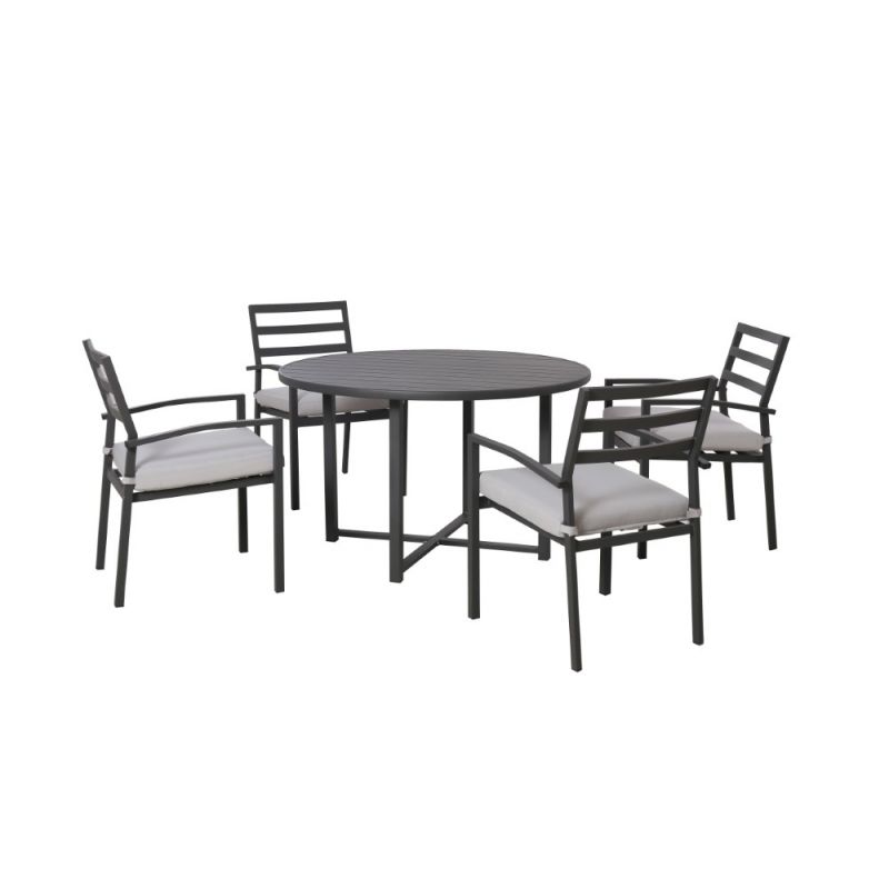 Pulaski - Outdoor Dining Table and Chair Set Black - DS-D471-OUT-K3