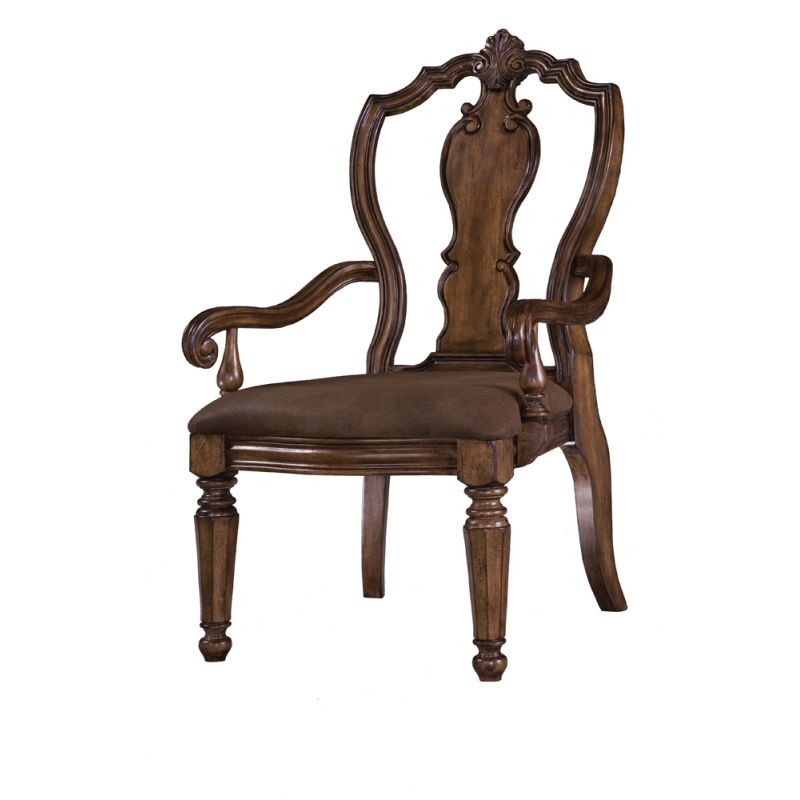 Pulaski - San Mateo Carved Back Arm Chair - 662271 - CLOSEOUT