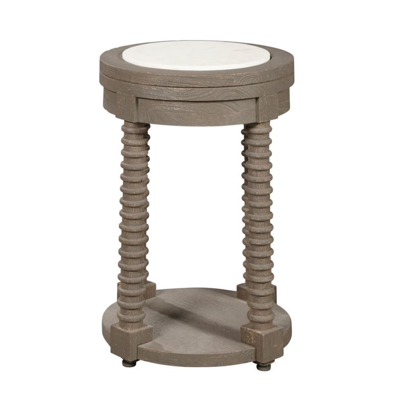 Pulaski - Spindle Leg Spot Table with Marble Top - P301538