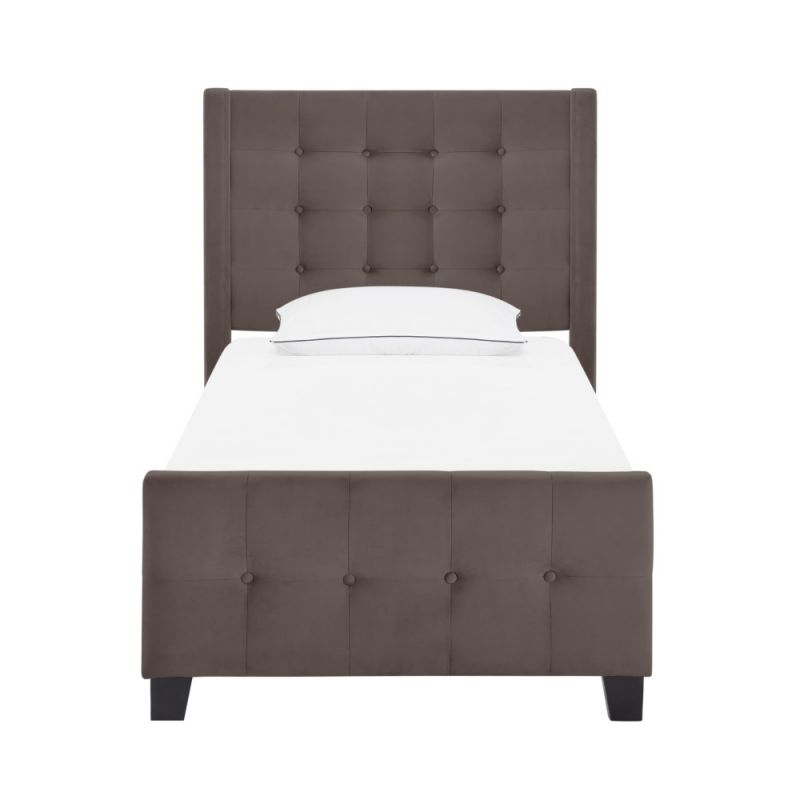 Pulaski - Twin Modern Wing Bed in Mink - DS-D399-288-3 - CLOSEOUT