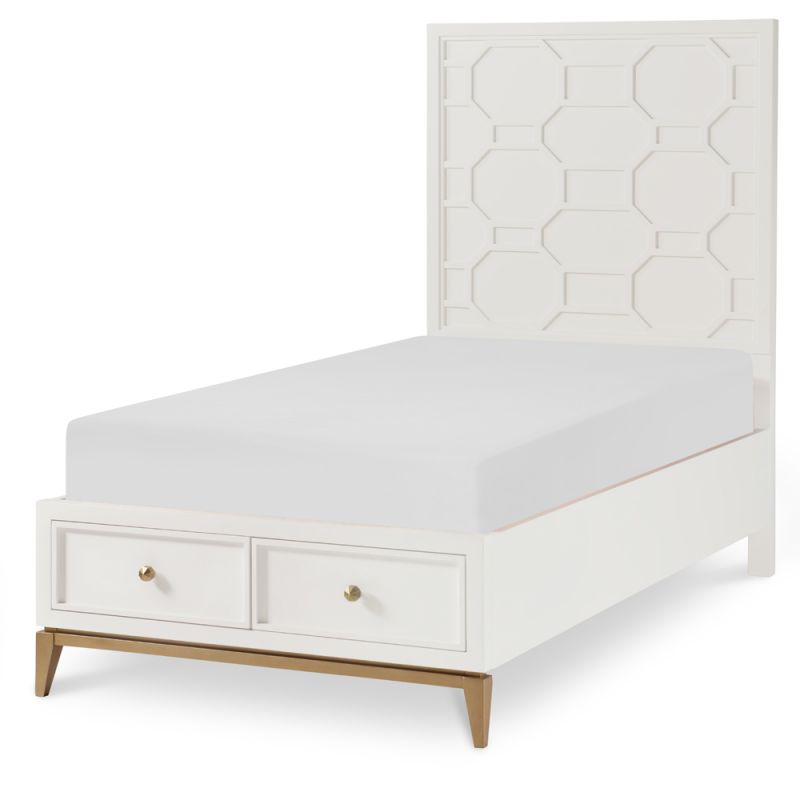 Rachael Ray - Chelsea Kids Complete Panel Bed With Storage Footboard Twin 3/3 - 7810-4123K