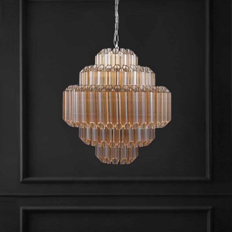 Safavieh - Couture - Adaline Glass Chandelier - Nickle - CTL1056A