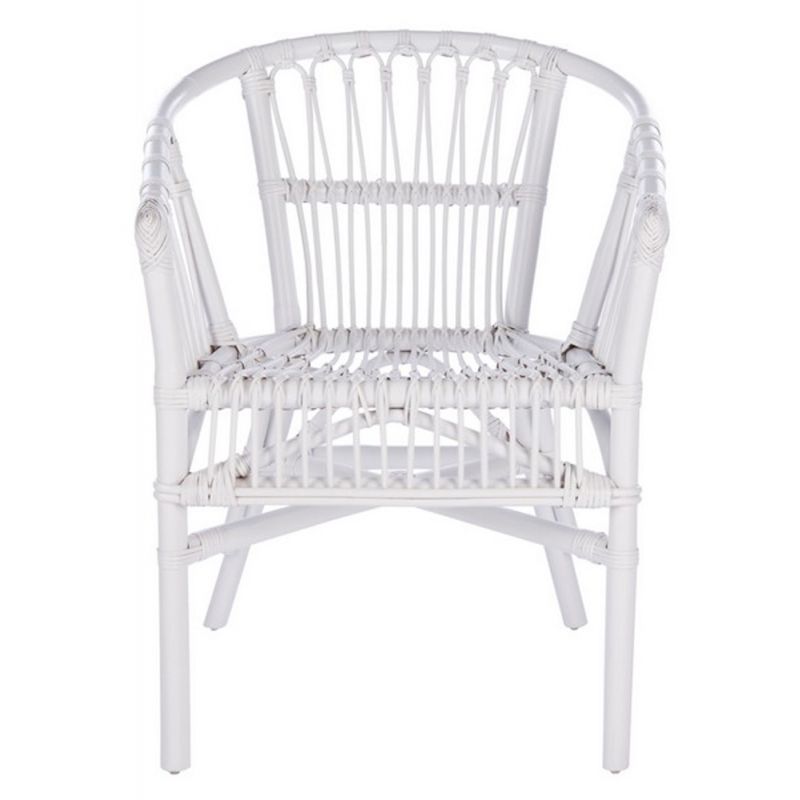 Safavieh - Adriana Rattan Accent Chair - White  (Set of 2) - ACH6505B-SET2