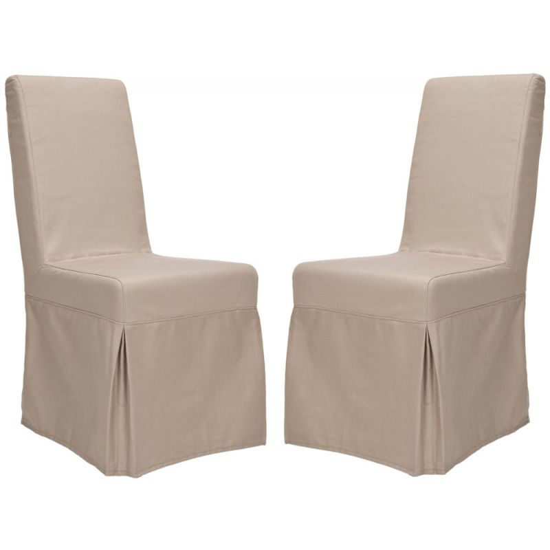 Safavieh - Adrianna Slip Cover Chair - Ecru  (Set of 2) - MCR4521A-SET2