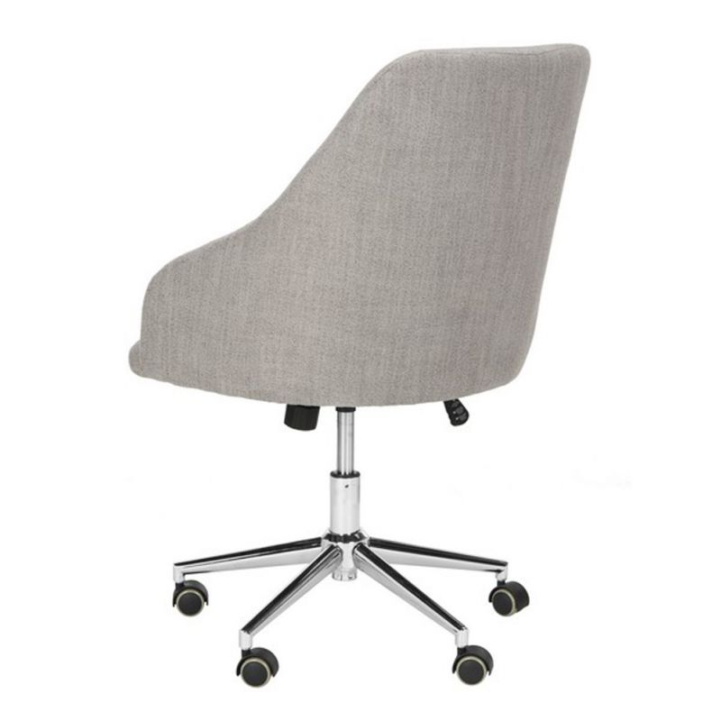 Safavieh - Adrienne Swivel Office Chair - Grey - Chrome - OCH4501A