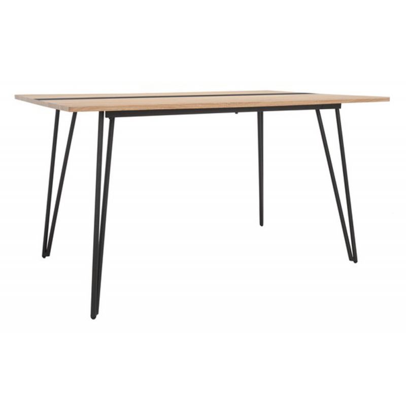 Safavieh - Alarick Dining Table - Natural - Black - DTB5802A