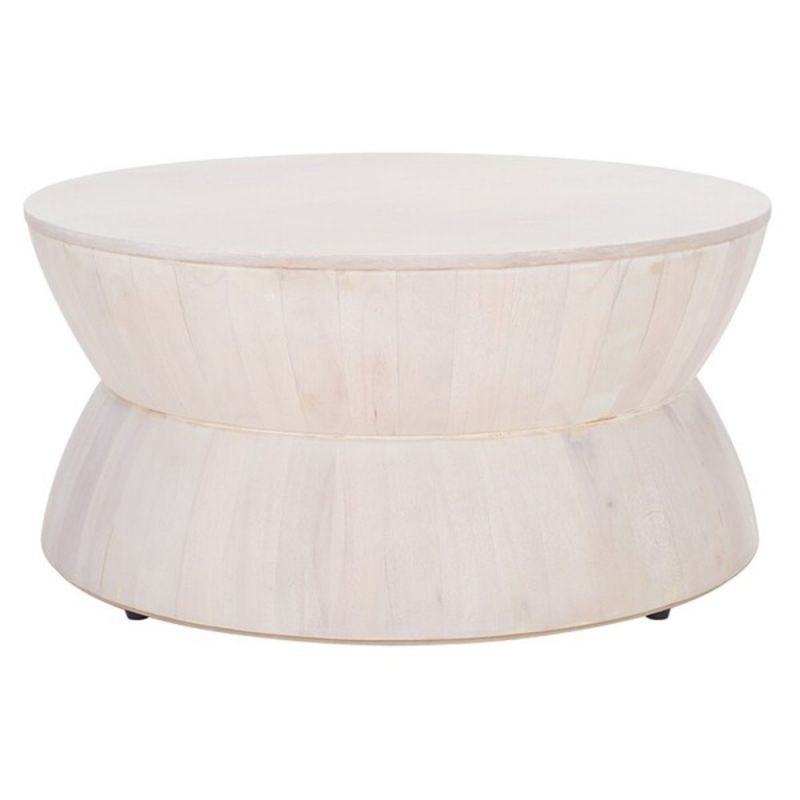 Safavieh - Alecto Round Coffee Table - White Washed - COF6601C