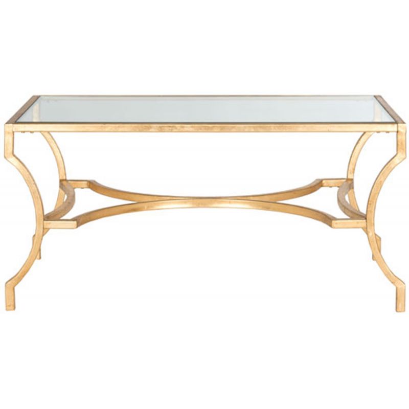 Safavieh - Alphonse Coffee Table - Gold - Clear - FOX2541A