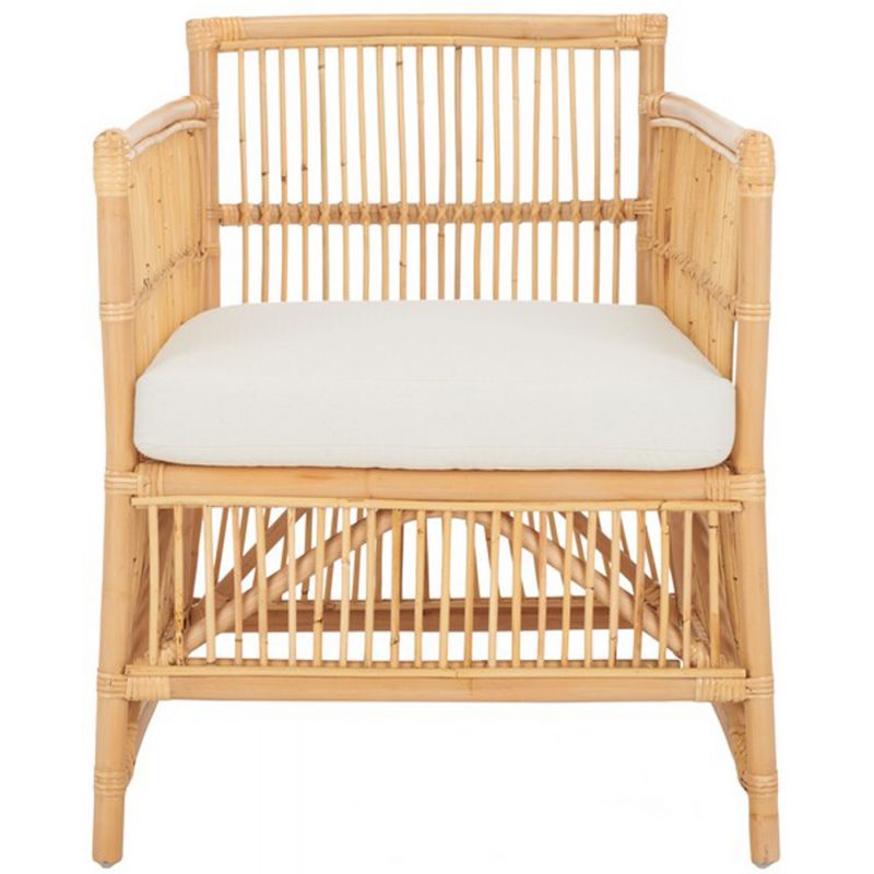 Safavieh - Alvis Accent Chair W/ Cushion - White - Natural - ACH6522A
