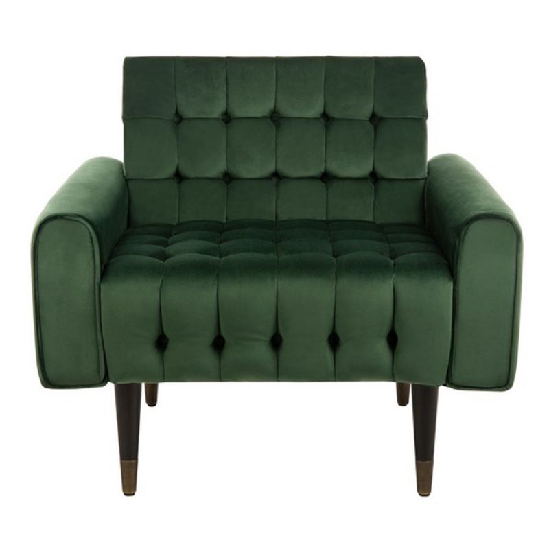 Safavieh - Amaris Tufted Accent Chair - Forest Green - Black - ACH4503D