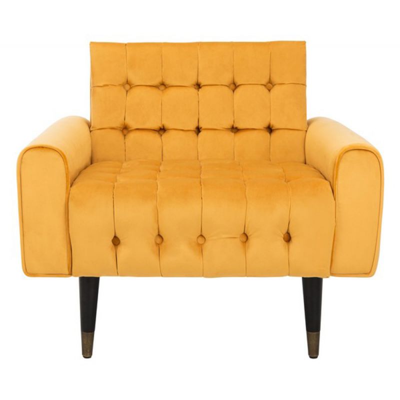 Safavieh - Amaris Tufted Accent Chair - Marigold - Black - ACH4503B