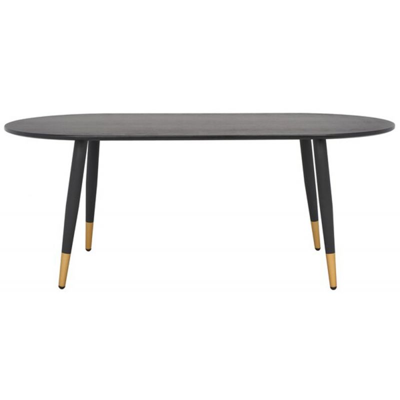 Safavieh - Ames Oval Coffee Table - Black - Gold - COF5802A