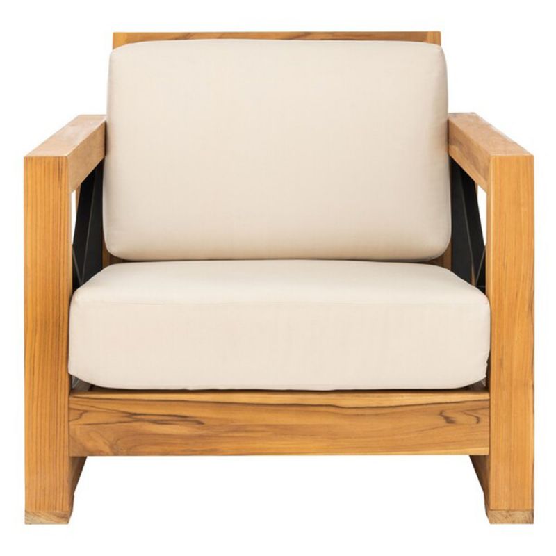 Safavieh - Couture - Andros Teak Patio Chair - Natural - Beige - CPT1045A