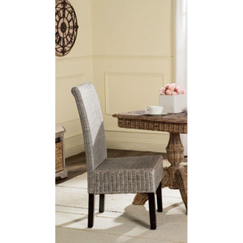 Safavieh - Arjun Wicker Dining Chair - Antique - Grey  (Set of 2) - SEA8013B-SET2
