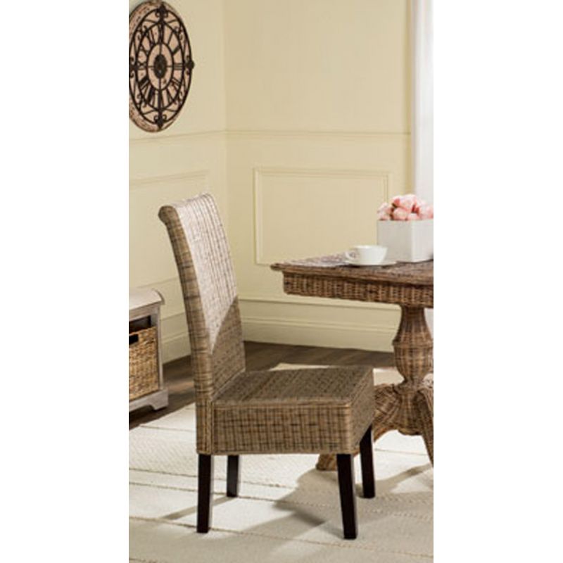 Safavieh - Arjun Wicker Dining Chair - Grey  (Set of 2) - SEA8013A-SET2