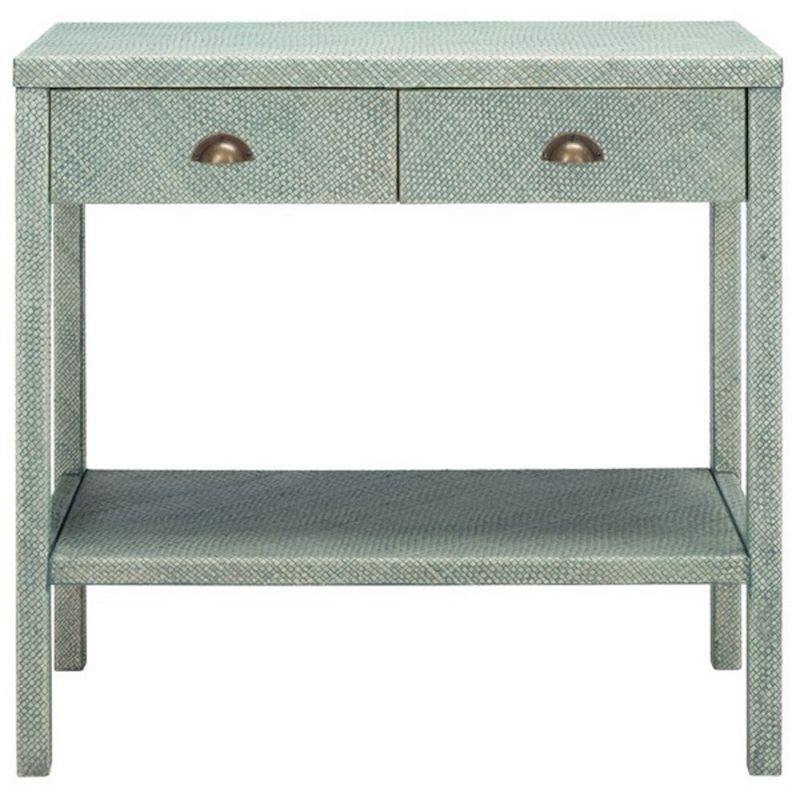 Safavieh - Asa 2 Drw 1 Shlf Console Table - Turquoise - Antique Gold - CNS6602A