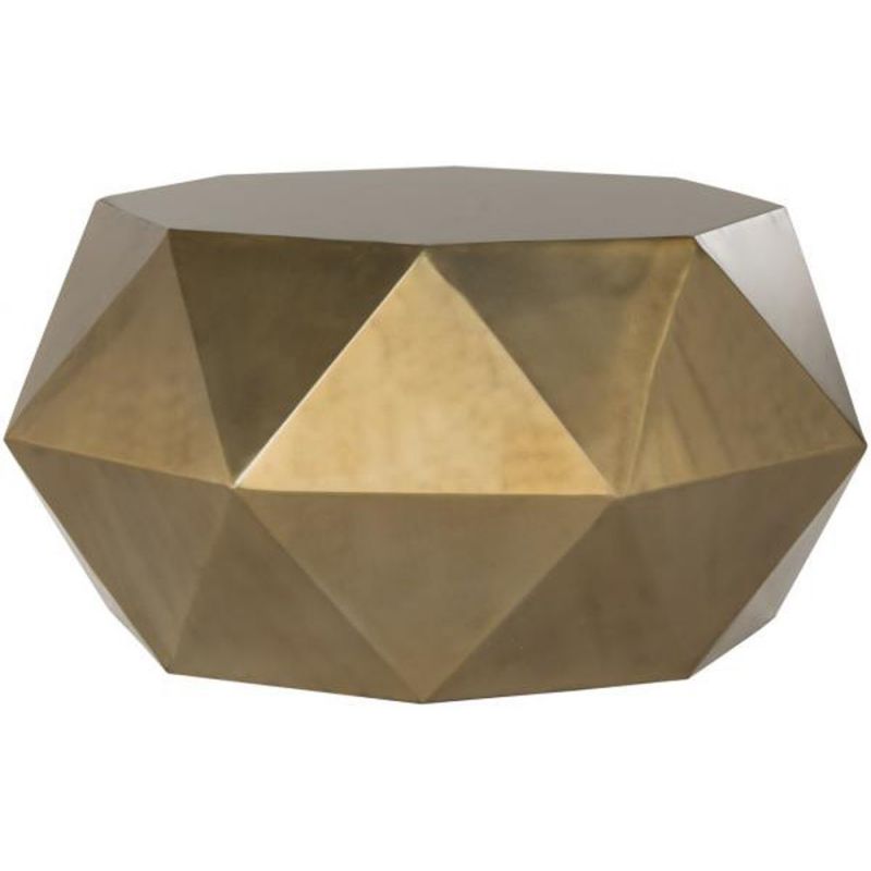 Safavieh - Astrid Faceted Coffee Table - Brushed Brass - FOX3223A