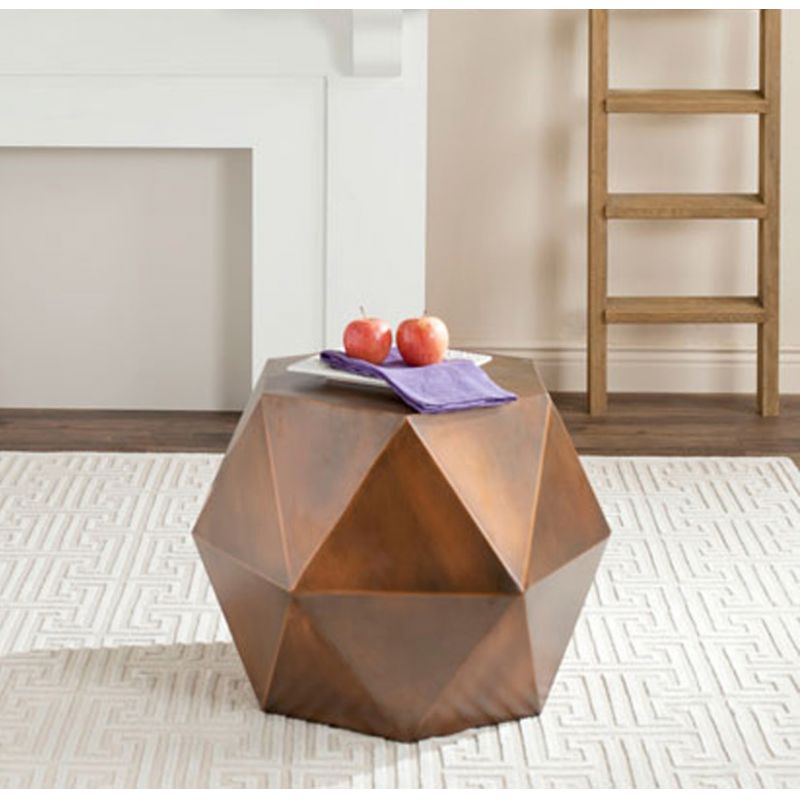 Safavieh - Astrid Faceted Side Table - Copper - FOX3224A