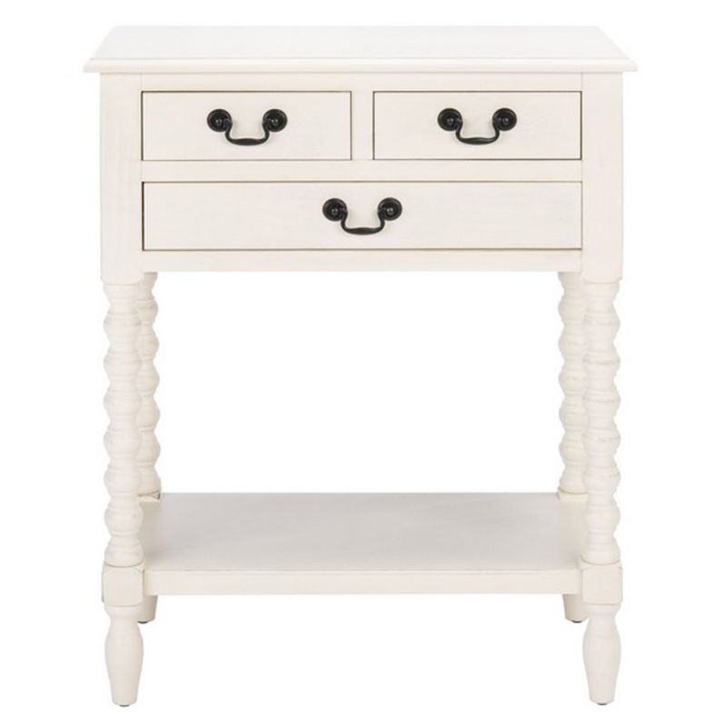 Safavieh - Athena 3 Drawer Console Table - Distressed White  - CNS5703A
