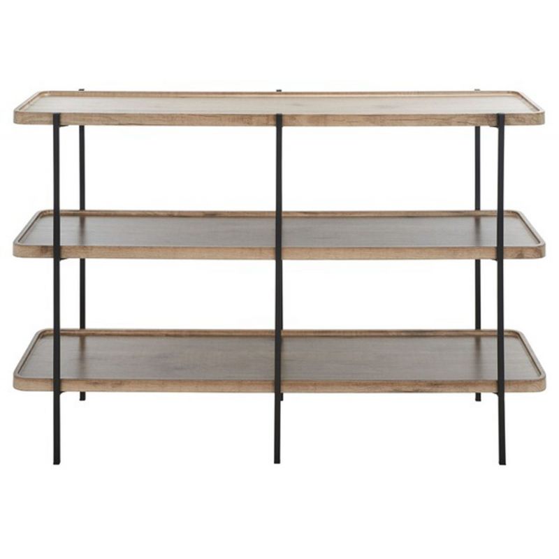 Safavieh - Atwell 2 Shelf Console Table - Oak - Black - CNS4204A