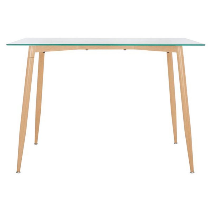 Safavieh - Averill Glass Dining Table - Clear - Natural - DTB5806A