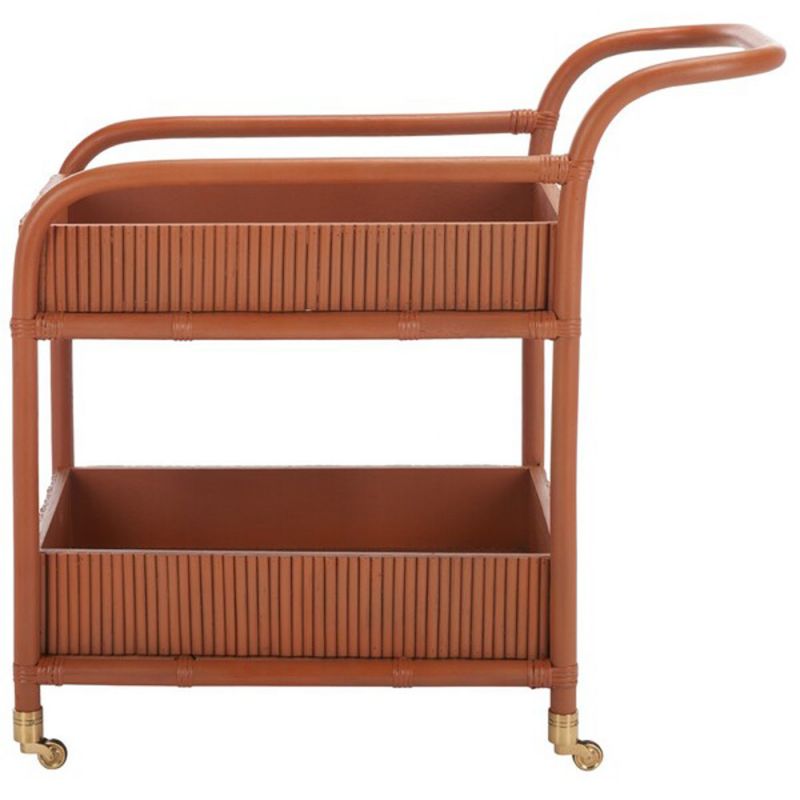 Safavieh - Couture - Barnette Rattan Pole Barcart - Amber - CWK2006A