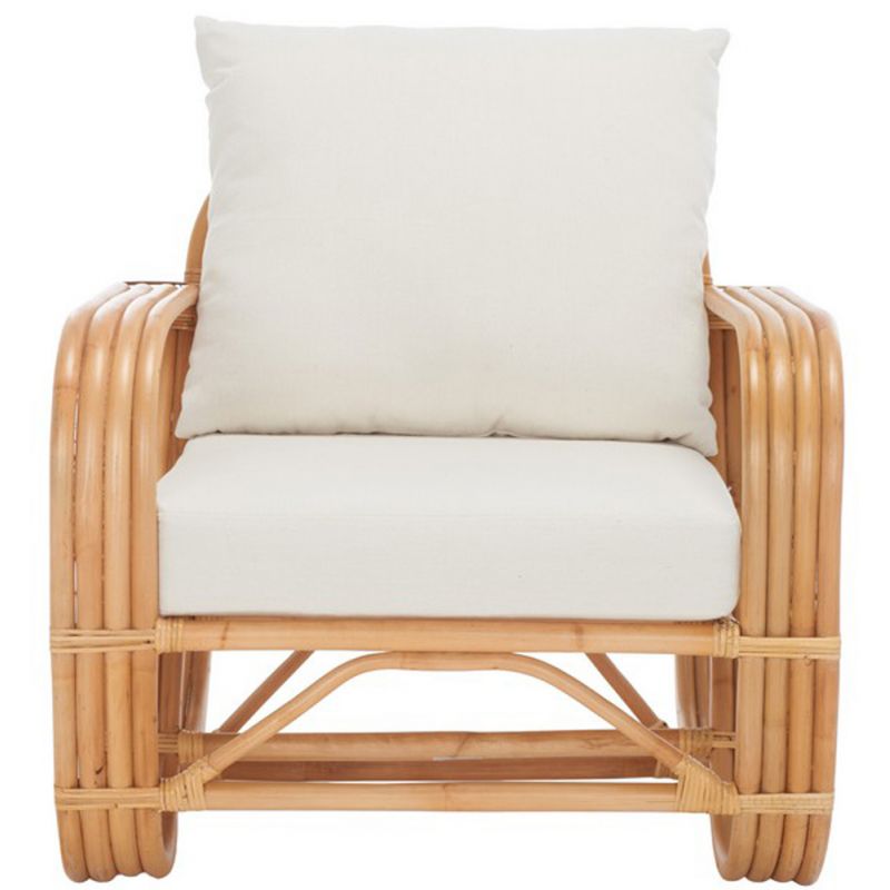 Safavieh - Beia Accent Chair W/ Cushion - White - Natural - ACH6521A