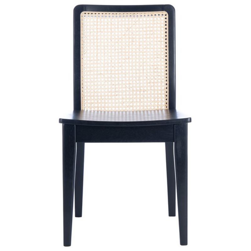 Safavieh - Benicio Rattan Dining Chair - Black - Natural  (Set of 2) - DCH1005C-SET2