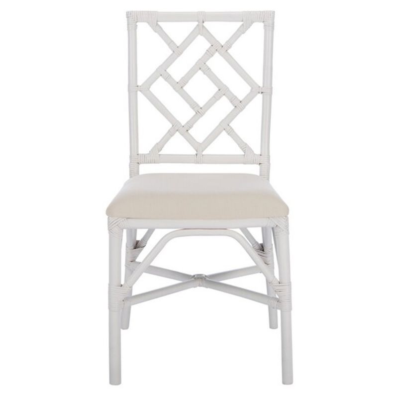 Safavieh - Bhumi Accent Chair W/ Cushion - White - White  (Set of 2) - ACH6509A-SET2