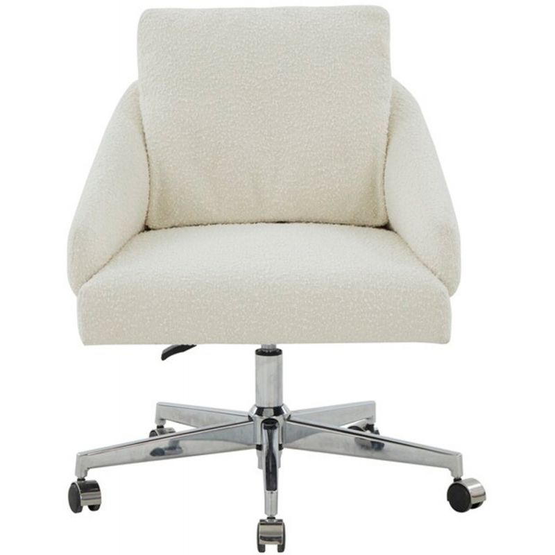 Safavieh - Couture - Blayke Adjustable Desk Chair - Ivory - Silver - SFV5057B