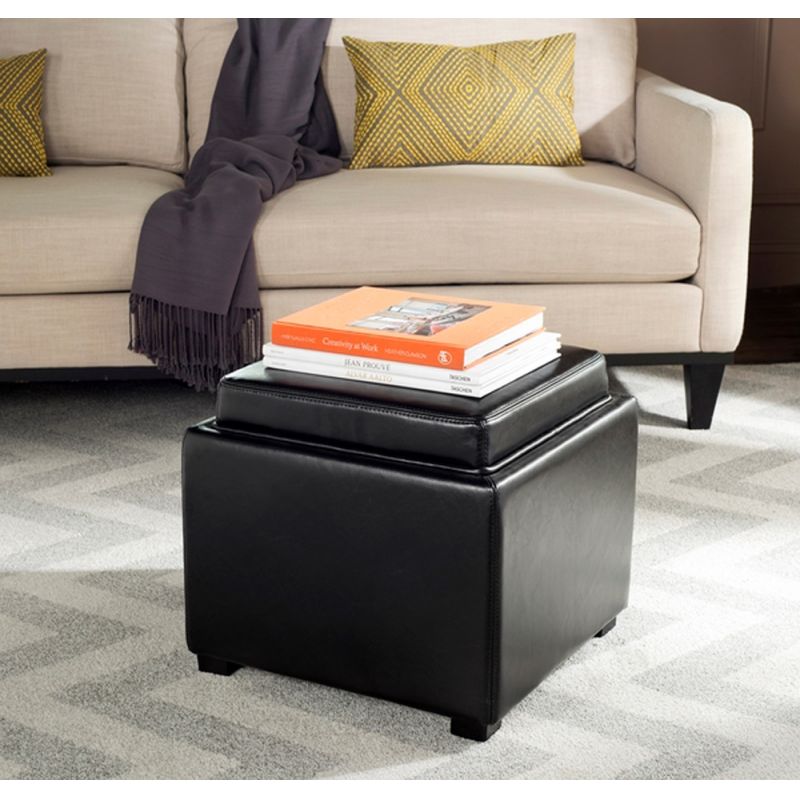 Safavieh - Bobbie Ottoman - Black - HUD4006B