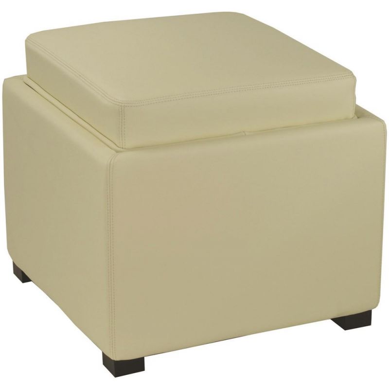 Safavieh - Bobbie Ottoman - Flat Cream - HUD4006D