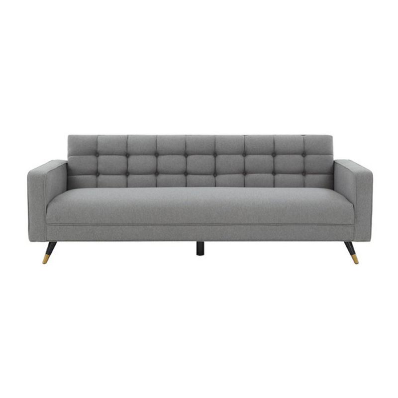 Safavieh - Couture - Bradson Tufted Back Sofa - Light Grey - Black - SFV4819A