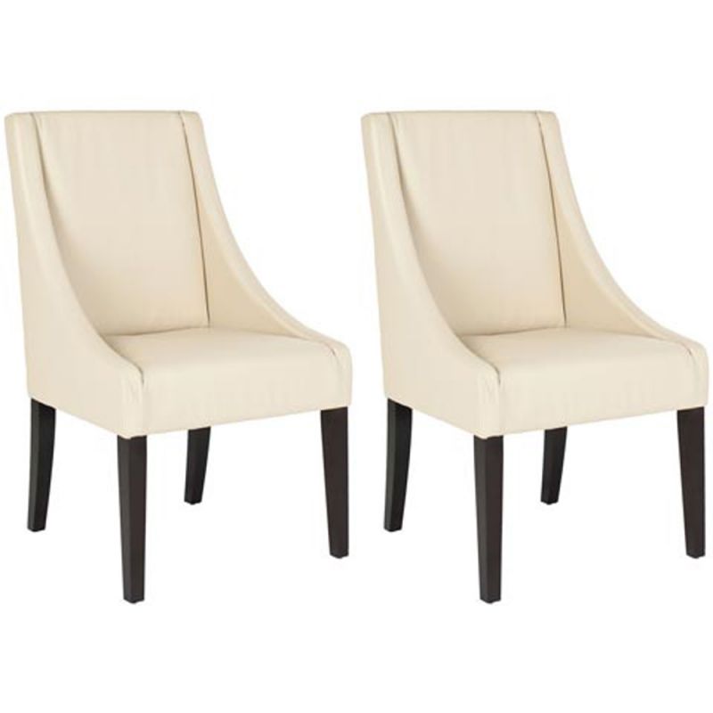 Safavieh - Britannia Side Chair - Cream - Leather  (Set of 2) - MCR4702A-SET2