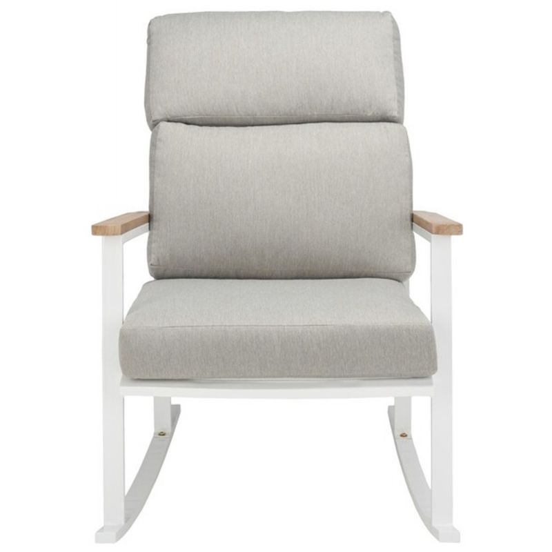 Safavieh - Couture - Brutus Rocking Chair - White - Light Grey - CPT1035A