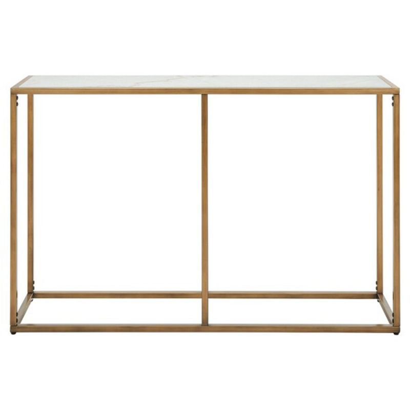 Safavieh - Couture - Brynna Marble Console Table - Bronze - White - SFV9516A