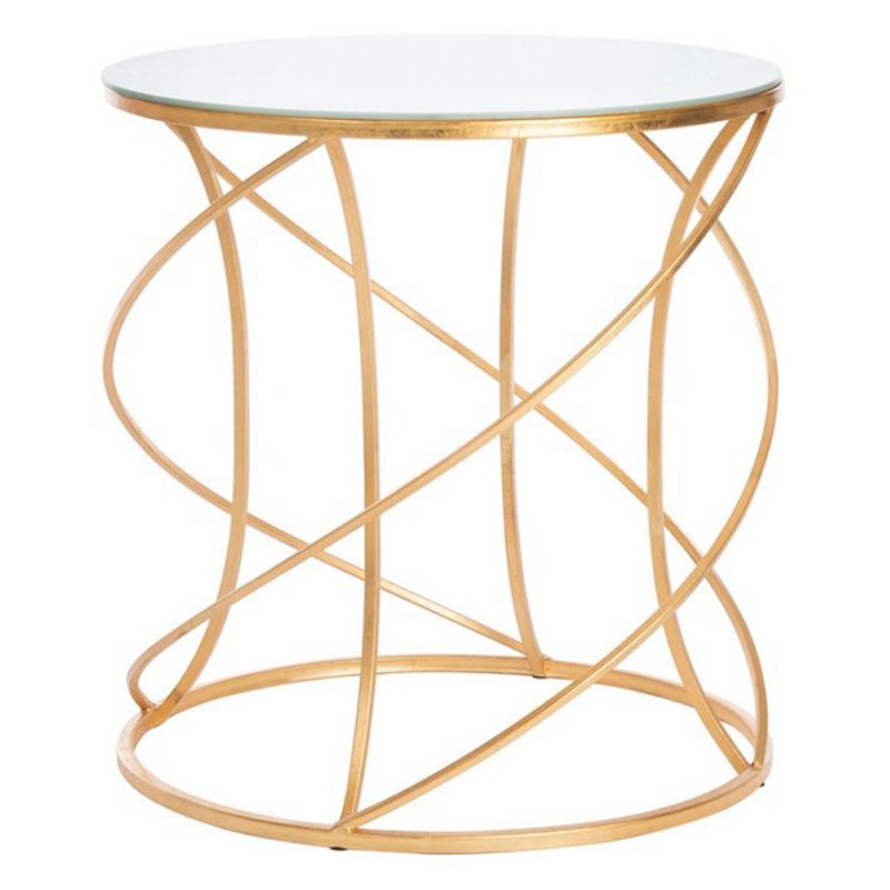 Safavieh - Cagney Accent Table - Gold - White - FOX2535A