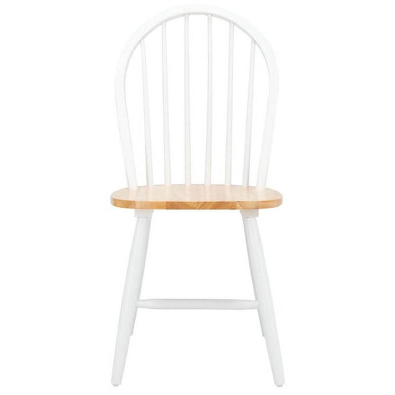 Safavieh - Camden Spindle Dining Chair - White - Natural  (Set of 2) - DCH8501F-SET2