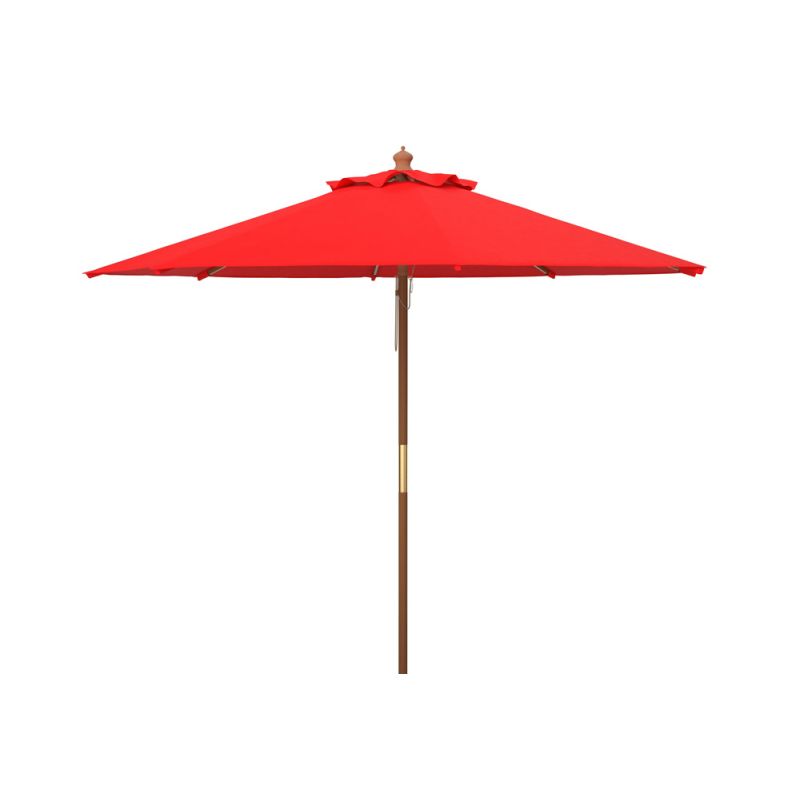Safavieh - Cannes 11Ft Wood Umbrella - Red - PAT8109D