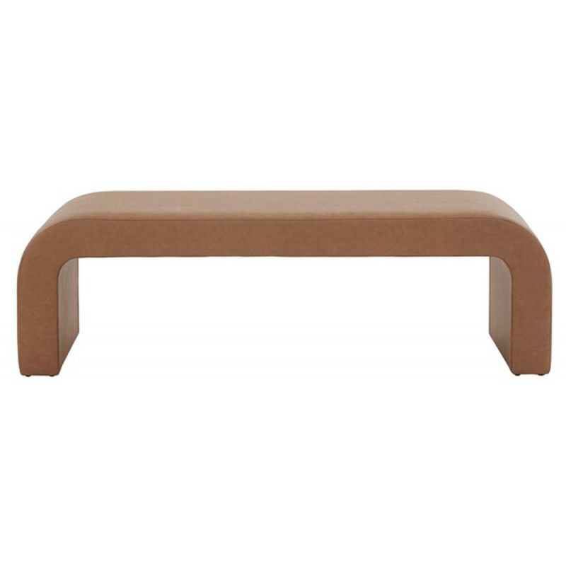 Safavieh - Couture - Caralynn Upholstered Bench - Camel - SFV5027H