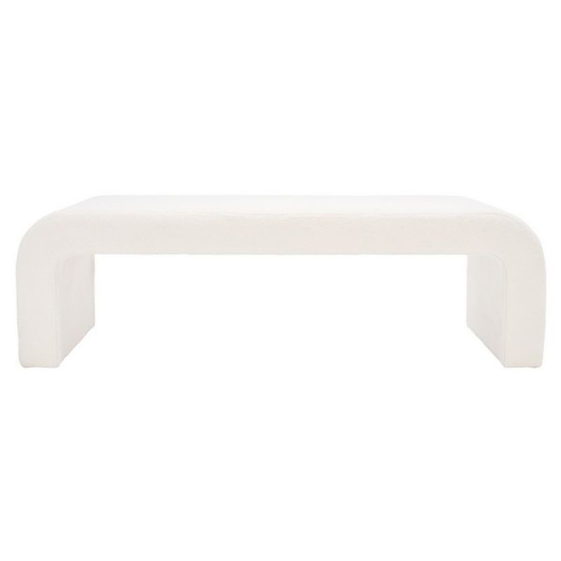 Safavieh - Couture - Caralynn Upholstered Bench - White - SFV5027C