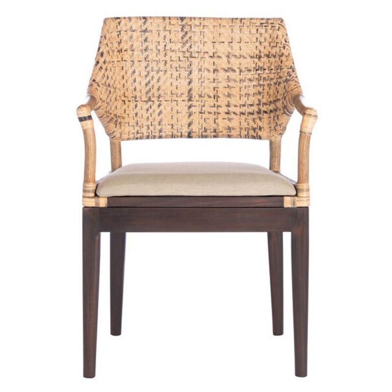 Safavieh - Carlo Arm Chair - Brown&Honey - Beige - SEA4002A