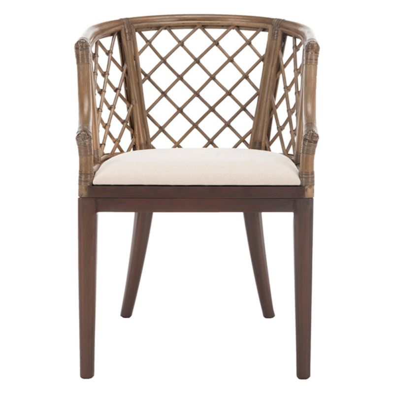 Safavieh - Carlotta Arm Chair - Greige - White - SEA4013A