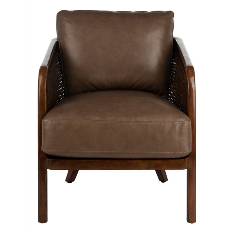 Safavieh - Couture - Caruso Barrel Back Chair - Dark Brown - KNT4101A