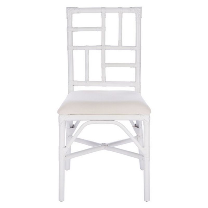 Safavieh - Christine Accent Chair W/ C - White - White  (Set of 2) - ACH6507A-SET2